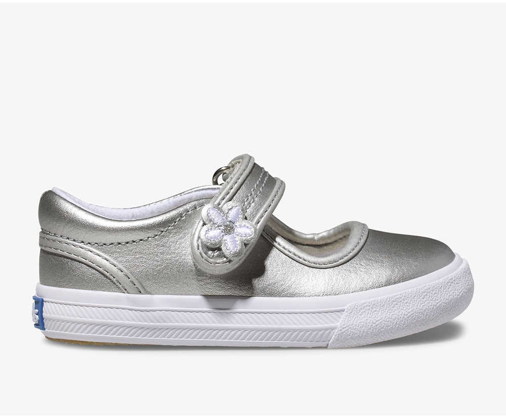 Keds Slip Ons Kinder Silber - Ella Mary Jane - WJA-284653